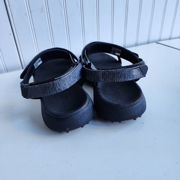 Sketchers ON THE GO AIR GOGA MAT Athletic Sandals Gray Black Comfort Sz 10 - Picture 6 of 9